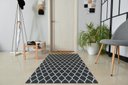 Ver imagem 2 de Tapete Passadeira 1,35M X 50CM Arabesco Antiderrapante Preto/Branco