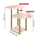 Ver imagem 4 de Mesa Lateral de Apoio para Sofá Sala de Estar Mesa Auxiliar - Casa Uau:off/dourado