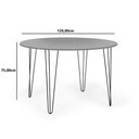 Ver imagem 6 de Conjunto Mesa de Jantar Redonda Hairpin 120cm Volpi com 4 Cadeiras Eames Eiffel - Preto