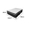 Cama Box Alto Nivel Casal com Molas Ensacadas 138x188x60cm Cor Cinza - 2