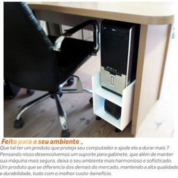 Suporte Porta Gabinete Cpu e Estabilizador com Rodinhas - 2