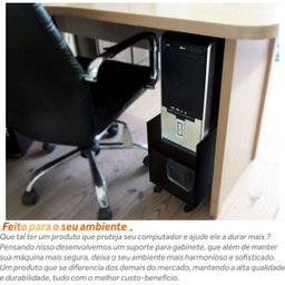 Suporte Porta Gabinete Cpu e Estabilizador com Rodinhas - 2