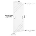 Ver imagem 3 de Folha de Porta Frisada R30k 210x80cm 35mm Porta Interna Reforçada:mogno