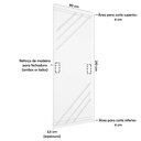 Ver imagem 3 de Folha Frisada R30k 210x80cm 35mm Porta Interna Reforçada:mogno