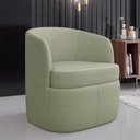 Ver imagem 2 de Kit 2 Poltronas Decorativas Design Moderno Bel Sala de Estar Base Giratória Bouclê Verde Oliva G33 -