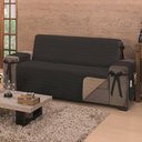 Ver imagem 1 de Protetor de Sofá Dupla Face Premium 2 e 3 Lugares King - Preto-cáqui