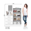 Ver imagem 3 de Cômoda Sapateira com Espelho Happy Espresso Móveis