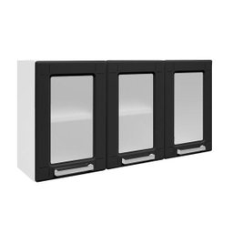 Armário Aéreo 3 Portas com Vidro Múltipla  - 1