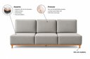 Ver imagem 2 de Sofá Atenas Fixo 220cm - Prata