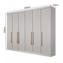 Ver imagem 4 de Guarda-Roupa Casal 6 Portas 4 Gavetas Safira Bianchi Móveis