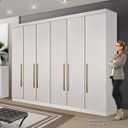 Ver imagem 5 de Guarda-Roupa Casal 6 Portas 4 Gavetas Safira Bianchi Móveis