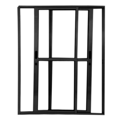Porta Sacada 2 Folhas Móveis Alumínio Preto Linha 25:210x120