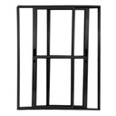 Ver imagem 1 de Porta Sacada 2 Folhas Móveis Alumínio Preto Linha 25:210x120