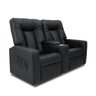 Poltrona Reclinável Jaguar Dupla para Sala de Cinema (ml):sintético Preto - 2