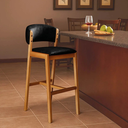 Ver imagem 1 de Banqueta Alta Cozinha Sala Jantar Estrutura Madeira Charmy:Verniz/Preto