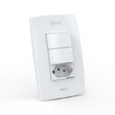 Ver imagem 1 de Interruptor lumino 2 tec simples+tom 10 a branca
