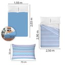Ver imagem 5 de Jogo de Cama King Estamparia -premium Plus Azul Anil