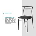 Ver imagem 3 de Conjunto 4 Cadeiras de Jantar 1708 Carraro Preto