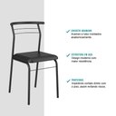 Ver imagem 2 de Conjunto 4 Cadeiras de Jantar 1708 Carraro Preto