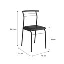 Ver imagem 4 de Conjunto 4 Cadeiras de Jantar 1708 Carraro Preto