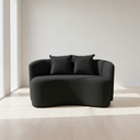 Ver imagem 2 de Sofá Decorativo Montreal 180cm Orgânico Bouclé Preto