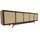 Ver imagem 1 de Balcão Buffet Ricco 273 Laminado 5 Portas com Palhinha Imbuia