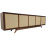 Balcão Buffet Ricco 273 Laminado 5 Portas com Palhinha Imbuia - 1