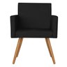 Kit 2 Poltronas Nina Decorativa Suede Preto - Kasa Sofá - 2