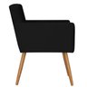 Kit 2 Poltronas Nina Decorativa Suede Preto - Kasa Sofá - 3