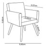 Kit 2 Poltronas Nina Decorativa Suede Preto - Kasa Sofá - 5