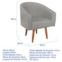 Ver imagem 3 de Kit 2 Poltronas Decorativa Jade Design Moderno Sala de Estar Quarto Escritório Confortável Luxo Pés