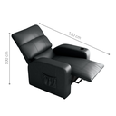 Ver imagem 3 de Poltrona Reclinável para Sala Hull Sintetico Preto