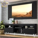 Ver imagem 1 de Rack com Painel e Suporte para TV até 65 Polegadas e Pés Retrô Flórida Multimóveis Preto/Branco