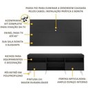 Ver imagem 4 de Rack com Painel e Suporte para TV até 65 Polegadas e Pés Retrô Flórida Multimóveis Preto/Branco