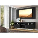 Ver imagem 7 de Rack com Painel e Suporte para TV até 65 Polegadas e Pés Retrô Flórida Multimóveis Preto/Natural