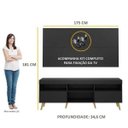 Ver imagem 6 de Rack com Painel e Suporte para TV até 65 Polegadas e Pés Retrô Flórida Multimóveis Preto/Natural