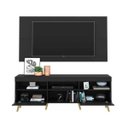Ver imagem 7 de Rack com Painel para TV até 65 Polegadas e Pés Retrô Flórida Multimóveis Preto/Natural