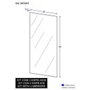 Ver imagem 3 de Espelho Decorativo de Vidro Retangular 40 x 20cm Lapidado/Polido - Kit com 2 Peças Multimóveis