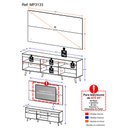 Ver imagem 5 de Rack com Painel para Tv até 65 Polegadas e Pés Retrô Flórida Multimóveis Preto