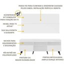 Ver imagem 4 de Rack com Painel e Suporte para TV até 65 Polegadas e Pés Retrô Flórida Multimóveis Branco/Preto