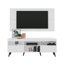 Ver imagem 3 de Rack com Painel para TV até 65 Polegadas e Pés Retrô Flórida Multimóveis Branco/Preto