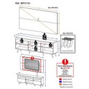 Ver mais imagens de Rack com Painel para TV até 65 Polegadas e Pés Retrô Flórida Multimóveis Branco/Natural