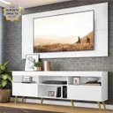 Ver imagem 3 de Rack com Painel e Suporte para Tv até 65 Polegadas e Pés Retrô Flórida Multimóveis Branco/natural