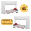 Ver imagem 3 de Cama Solteiro com Colchão Incluso e Guarda-roupa Multimóveis Branco