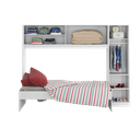 Ver imagem 5 de Cama Solteiro com Colchão Incluso e Guarda-roupa Multimóveis Branco