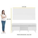 Ver imagem 5 de Rack com Painel para TV até 65 Polegadas e Pés Retrô Flórida Multimóveis Branco