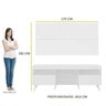 Rack com Painel para TV até 65 Polegadas e Pés Retrô Flórida Multimóveis Branco - 5