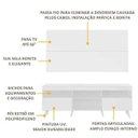 Ver imagem 4 de Rack com Painel para TV até 65 Polegadas e Pés Retrô Flórida Multimóveis Branco