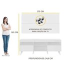 Ver imagem 5 de Rack com Painel e Suporte para TV até 65 Polegadas e Pés Retrô Flórida Multimóveis Branco