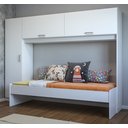 Ver imagem 2 de Cama Solteiro com Colchão Incluso e Guarda-roupa Multimóveis Branco